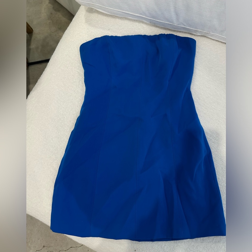 Meshki Maci Crepe Mini Dress - Cobalt Blue